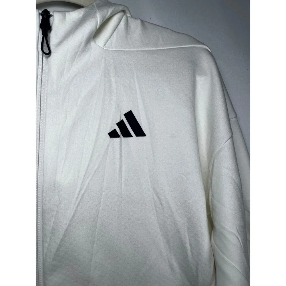 Adidas LMU Lions Full Zip Hoodie Mens Medium White Loyola Marymount University